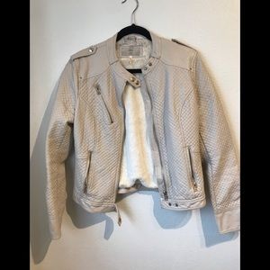 Bershka quilted leather jacket